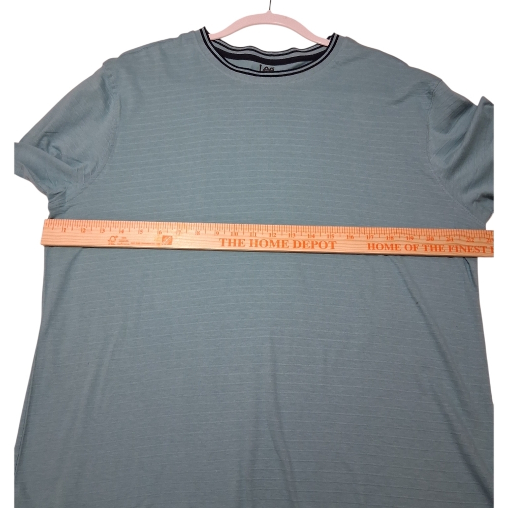 Lee‎ NWT Teal Blue Crew Neck Ribbed Long Sleeve T-Shirt Sz. L Reg. Fit - Picture 4 of 14